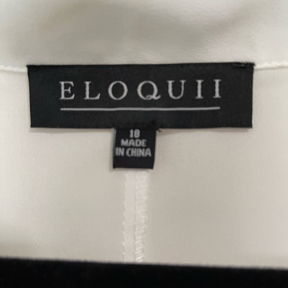 White sheer blouse with long neck tie - Picture 3 of 5